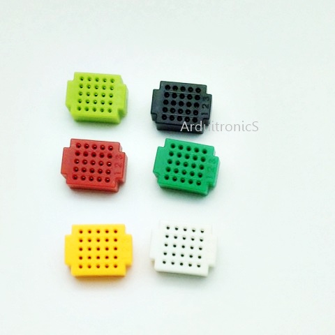 Super Mini Breadboard: XF-25 6 Bread Panels (6 Colors) + Free 1 Base