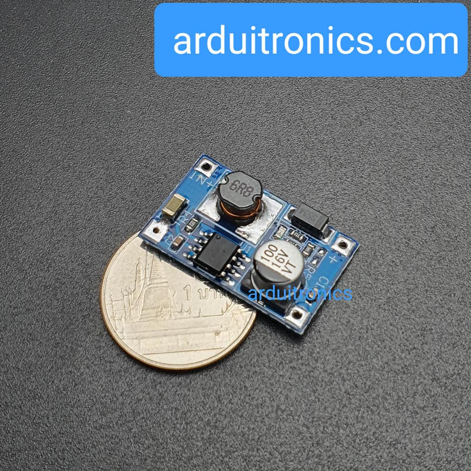 โมดูลแปลงแรงดันขึ้น 3-6V เป็น 12V กระแสสูงสุด 3A 8W Step Up Module High Power Boost Module