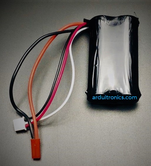 Rechargeable 18650HP Lithium Battery 7.4V 1500mAh (หัวสายไฟแบบ JST)