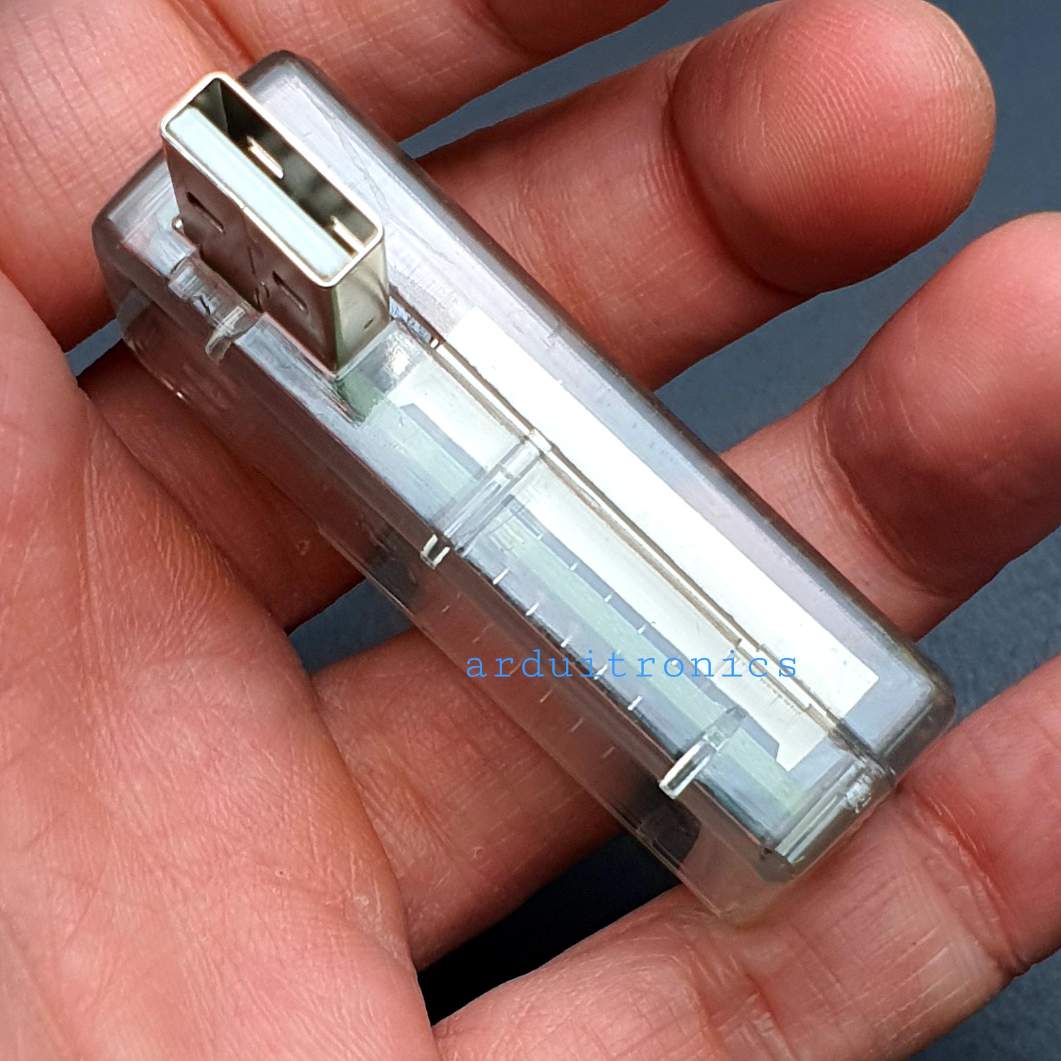 LED USB Mobile Power Charging Current Voltage Tester ยูเอสบีวัดแรงดันไฟฟ้า สีใส