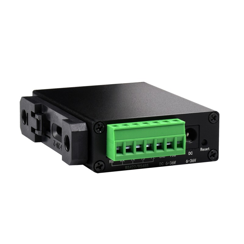 Rail-Mount Serial Server, RS232/485/422 to RJ45 Ethernet Module, TCP/IP to serial, POE Function Optional, with POE Function (ของแท้จาก Waveshare)