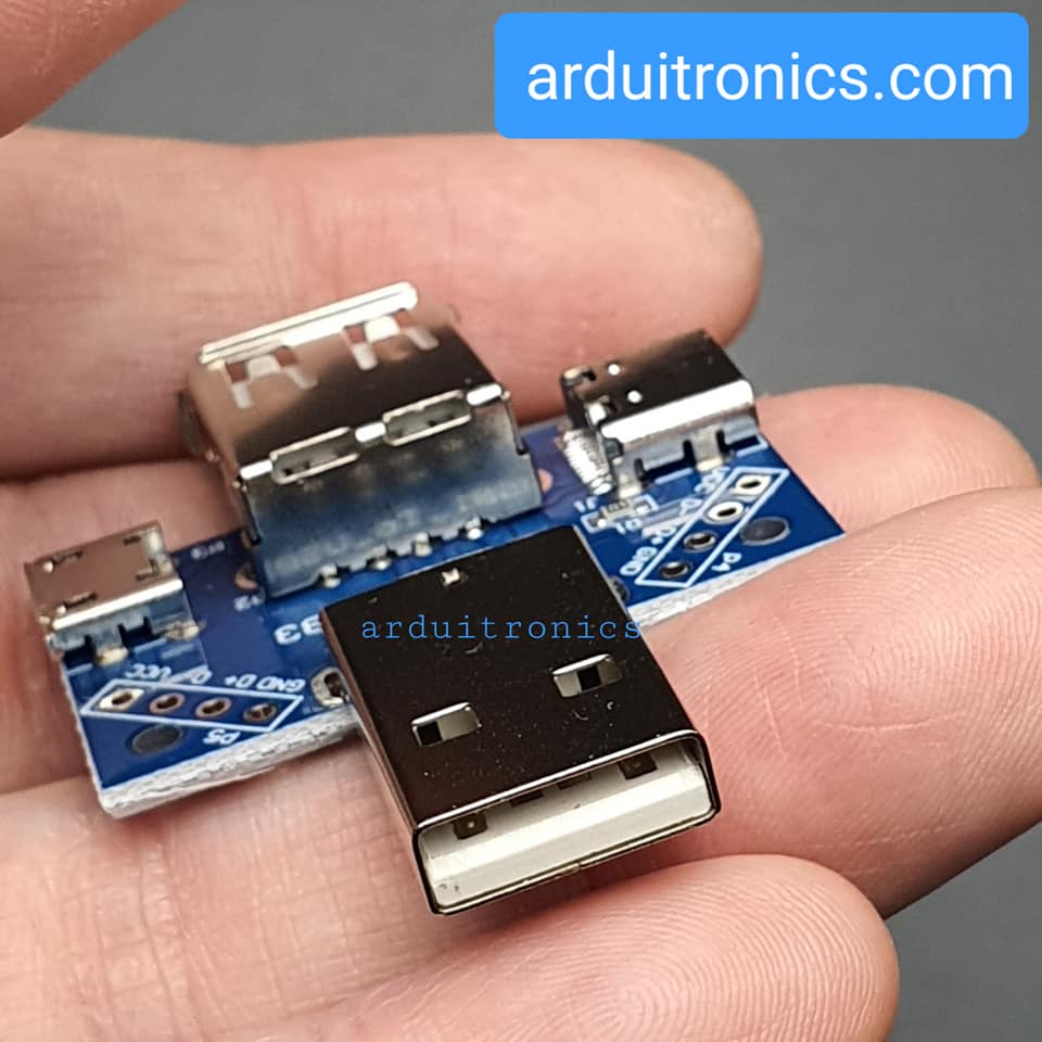 USB Adapter Breakout Board Male To Female USB MicroUsb Type-C 2.54mm USB4 Module Converter