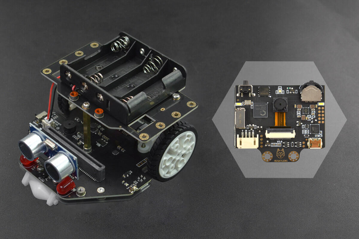 micro:Maqueen Plus V2 (Ni MH Rechargeable Battery) with HUSKYLENS - แท้จาก DFRobot