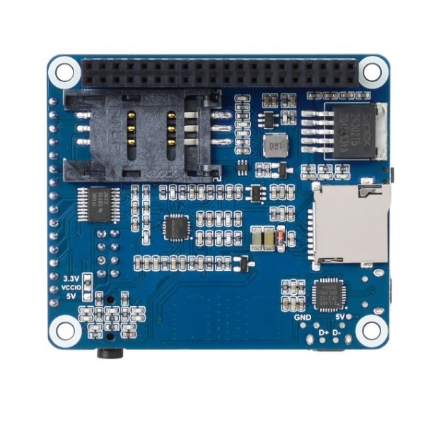 SIM7600E LTE Cat-1 HAT for Raspberry Pi, 3G / 2G / GNSS as well, for Southeast Asia, West Asia, Europe, Africa (Waveshare)