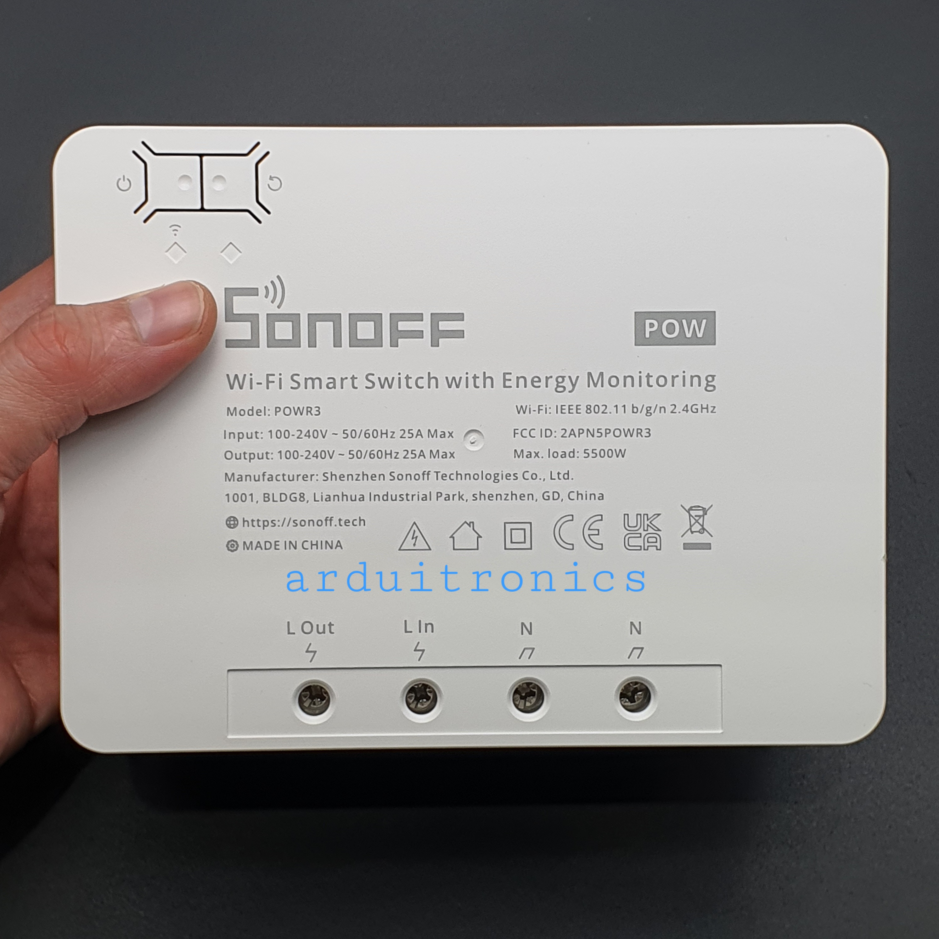 Sonoff Pow R3 สวิทช์อัจฉริยะ 25A/5500W พลังงานควบคุมด้วยเสียงพร้อม Amazon Alexa