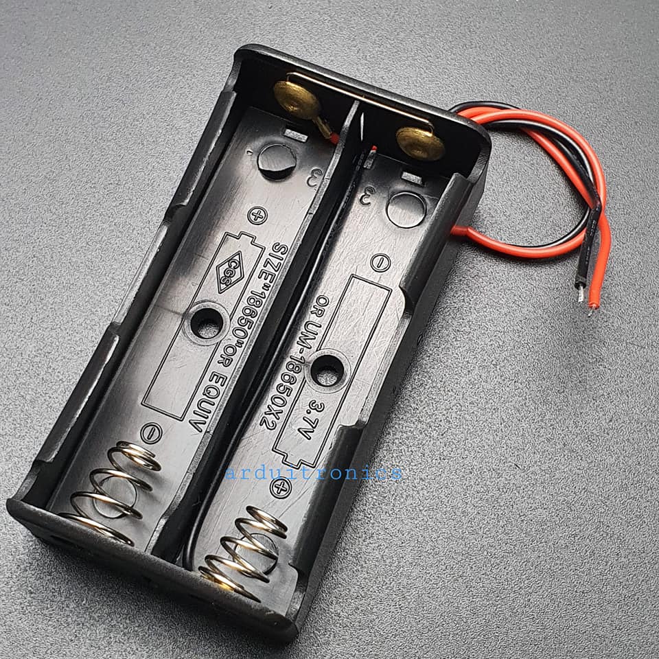 Battery Box รางถ่าน Lithium 18650 จำนวน 2 ก้อน 7.4V ขั้วถ่านอยู่ข้างเดียวกัน