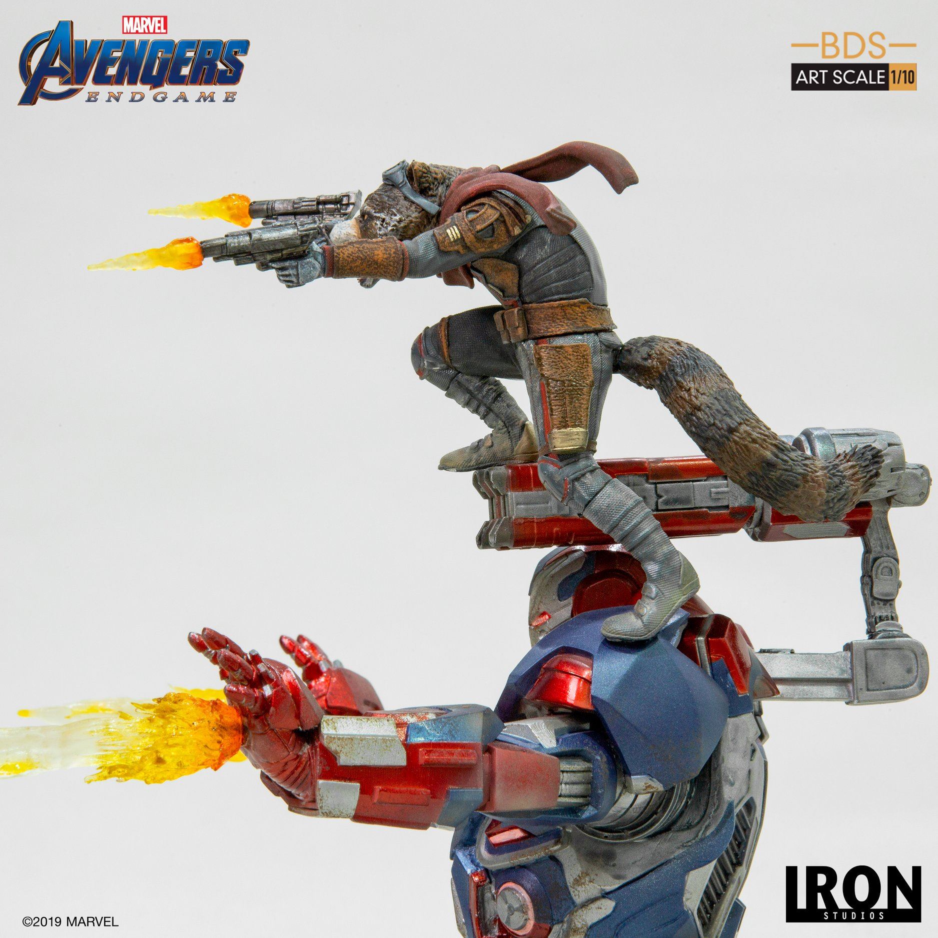 "Pre-Order" Iron Studios 1/10 Iron Patriot and Rocket: Avengers Endgame