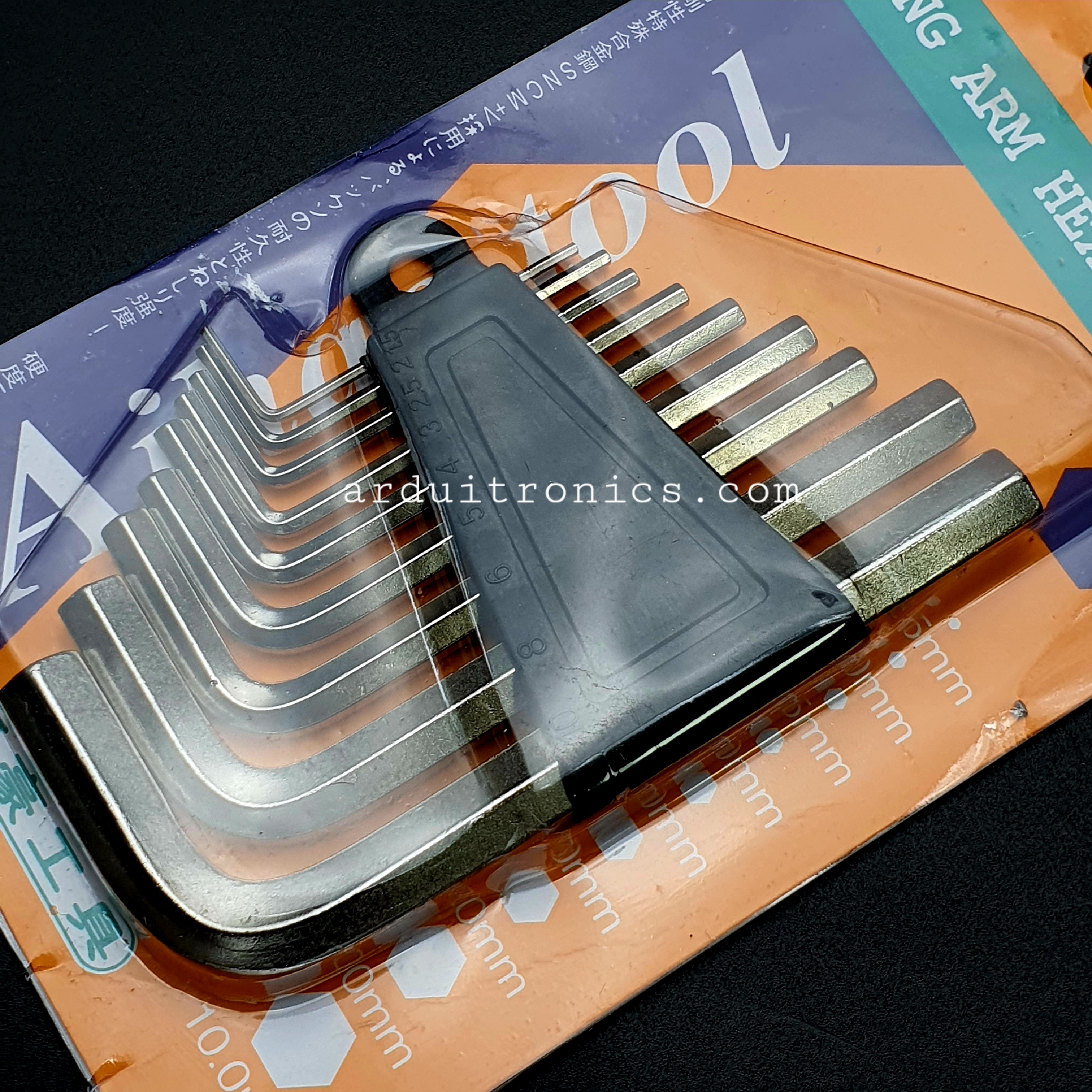 ชุดประแจตัวผู้ แบบหกเหลี่ยม Hexagonal Wrench 1.5-10mm 9 Piece Set