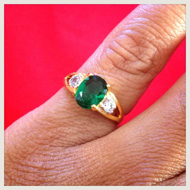 แหวนเมรกต บ่าข้างเพชรสวิส CZ คิวบิคซิโคเนีย 24 kgb size53