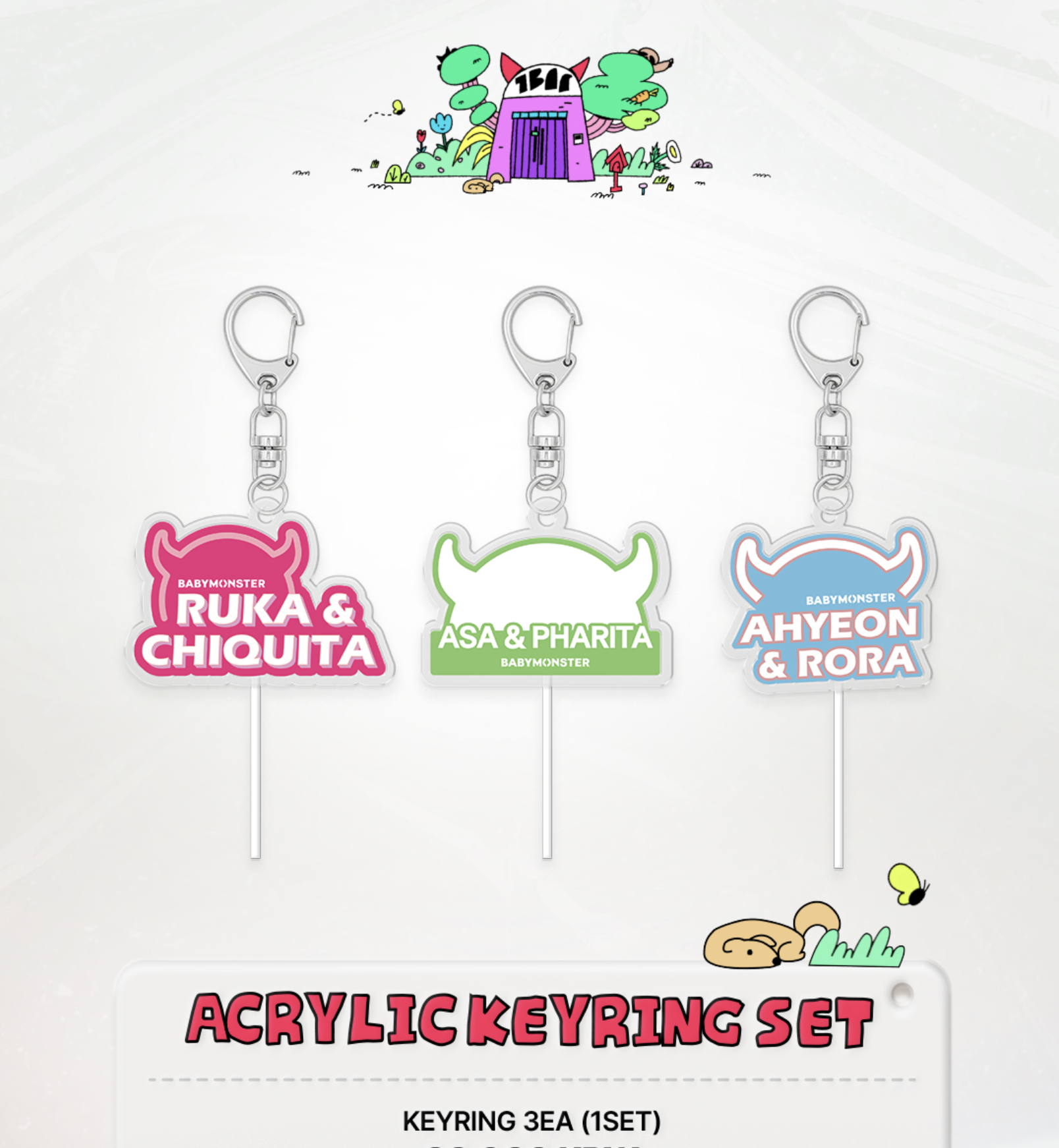 BABYMONSTER Welcome to BAEMON HOUSE! MD - ACRYLIC KEYRING SET