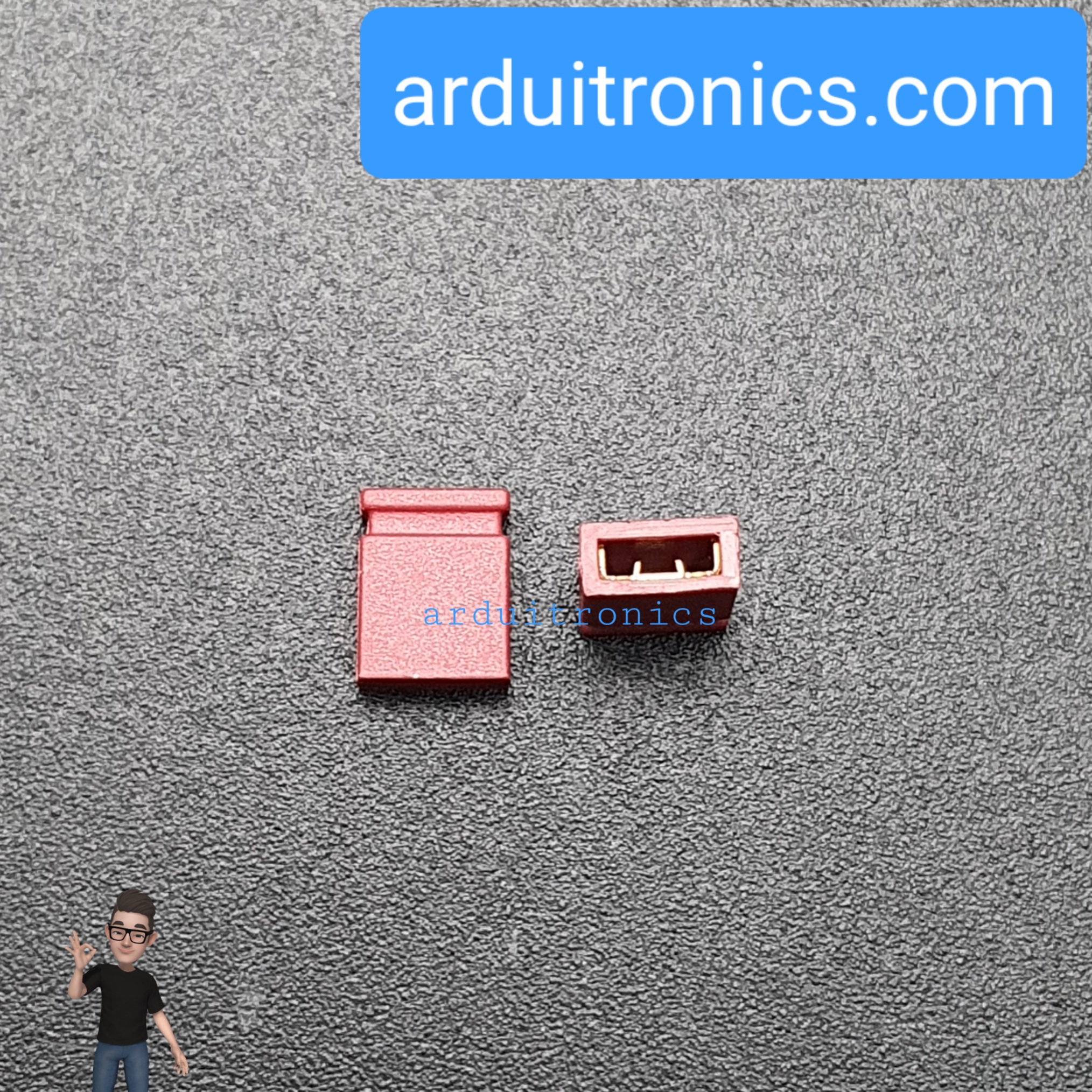 Pin Jumper - 2 Pin (ปลายปิด สีแดง)