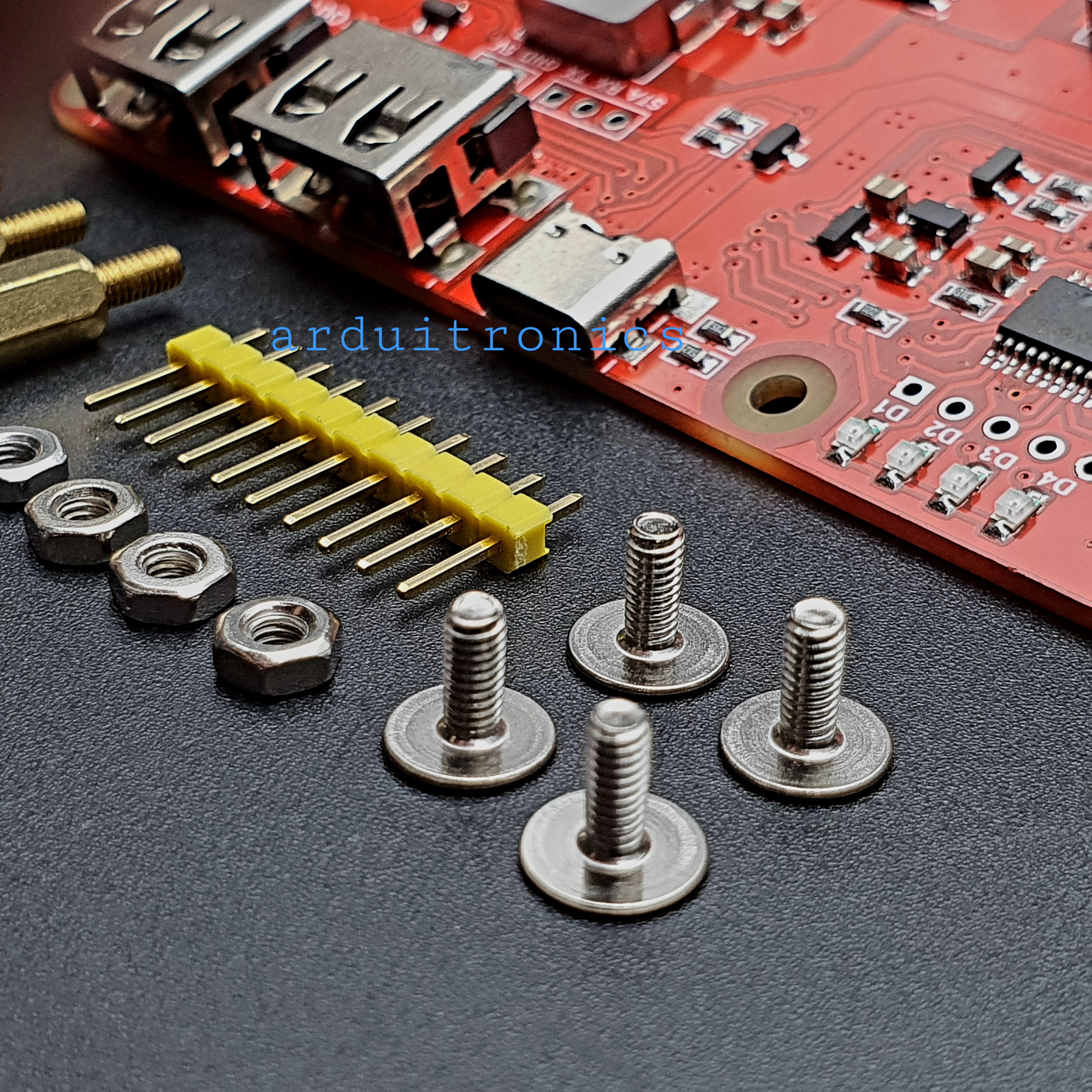 Raspberry Pi (RPi) UPSPack Standard V3 PCB สีแดง + Free ถ่าน 3.7V 6500mAh