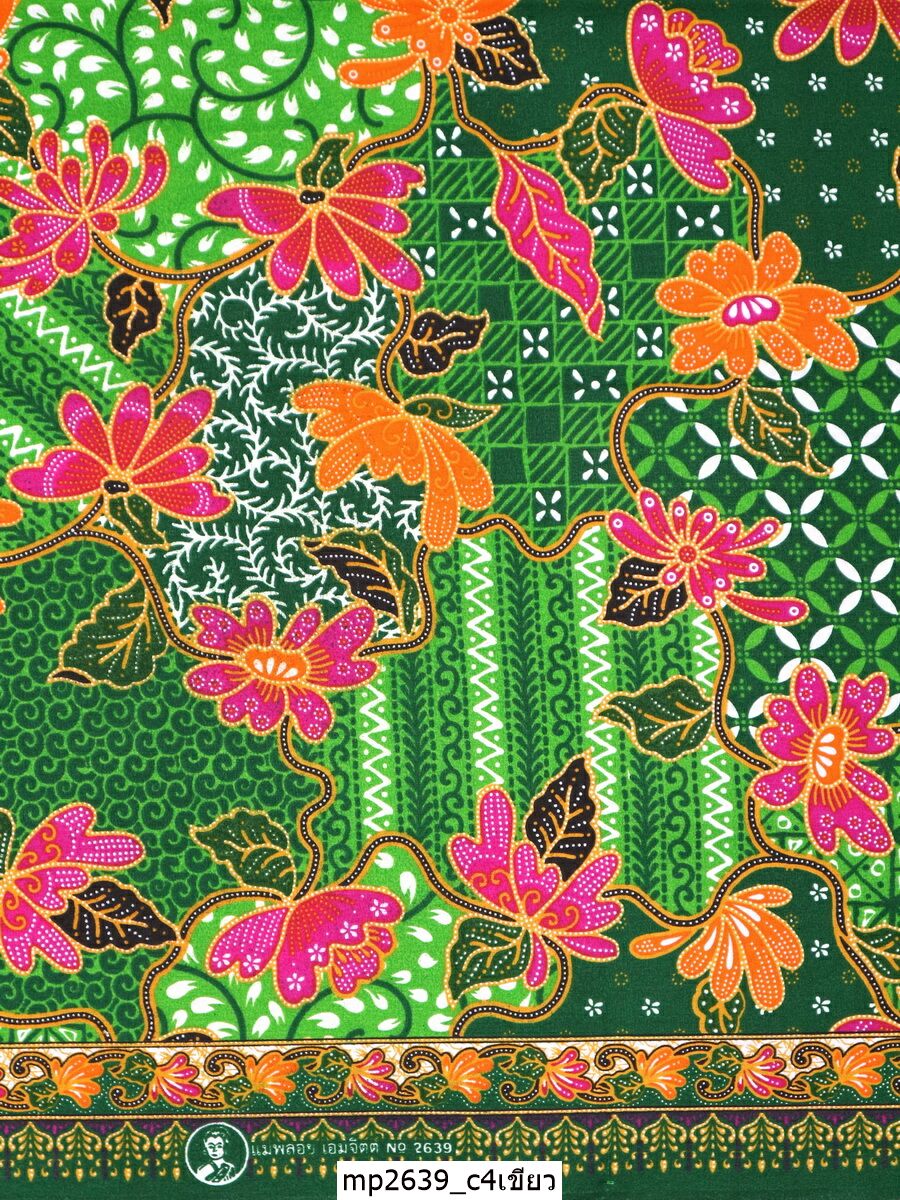 [D-MP2639] ผ้าถุงแม่พลอย 1.8เมตร เย็บพร้อมนุ่ง คอตต้อน 100%