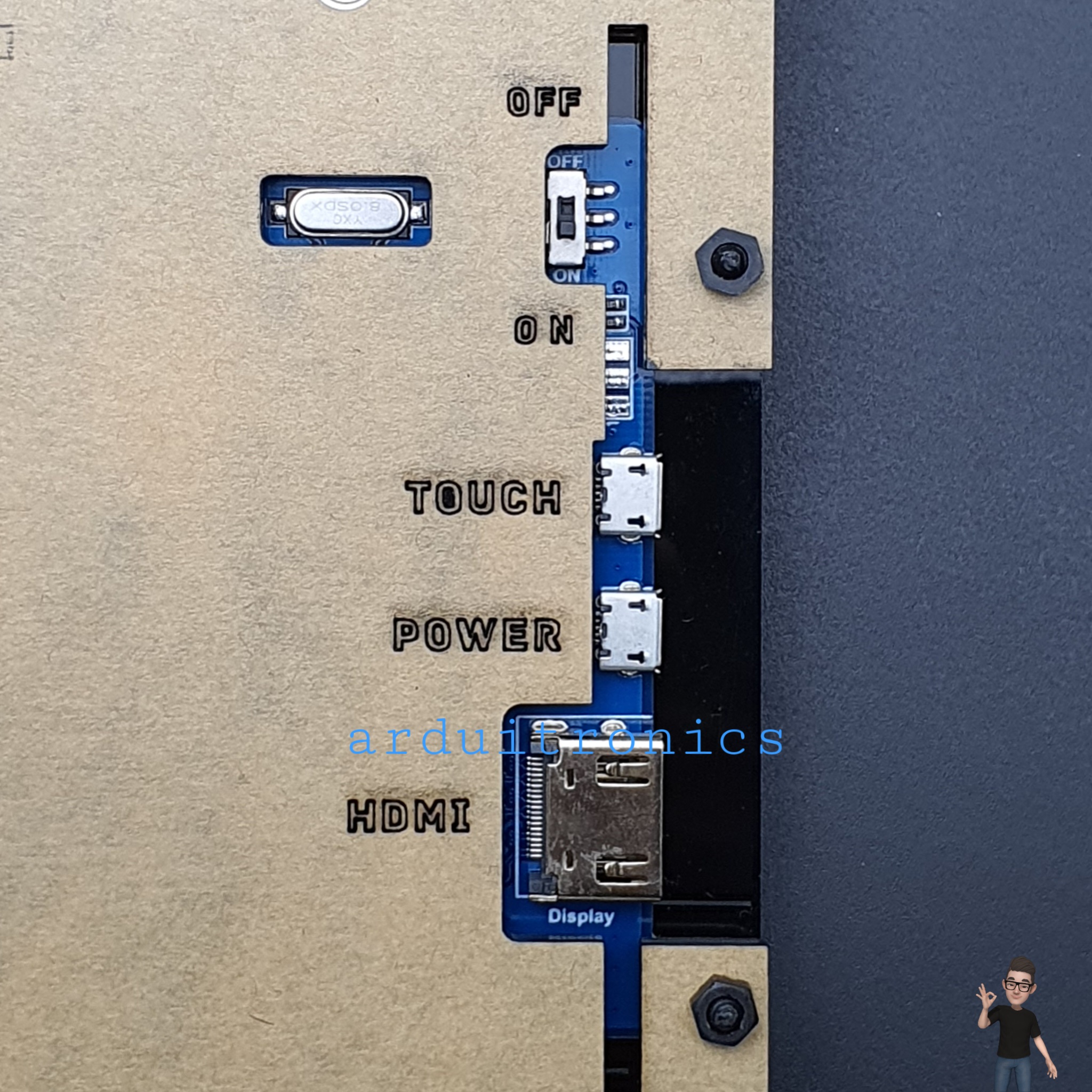 [ยี่ห้อ Waveshare] จอ 10.1inch Capacitive Touch Screen LCD (B) with Case, 1280×800, HDMI, IPS Screen, Low Power for Raspberry Pi and Nvidia