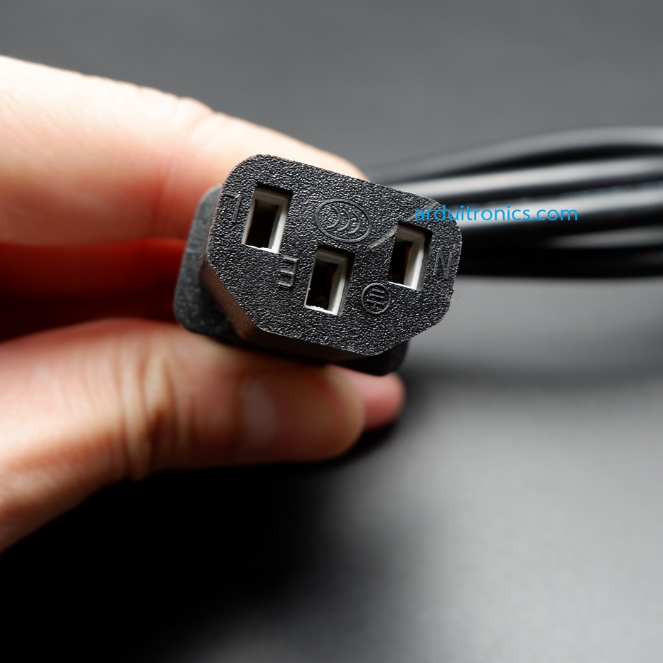 สายต่อ power adapter (Notebook) แบบ 3 หัว ยาว 1.5m Square Socket