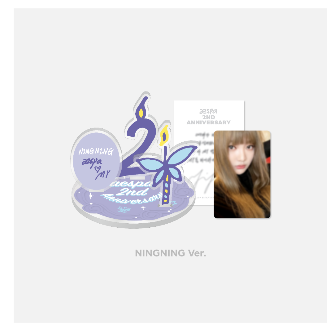 aespa - aespa Debut 2nd Anniversary MD -Acrylic Stand & AR Voice Card Set แบบ Ningning