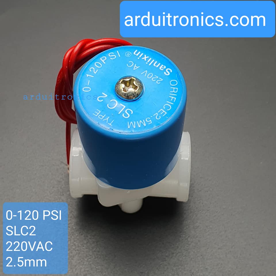 Solenoid Valve โซลินอยด์วาล์ว พลาสติก 2 หุน 220VAC ( SLC 2 )