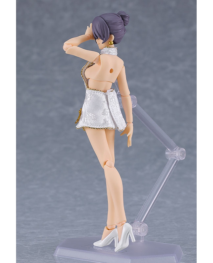 "Pre-Order" [569b] figma Female Body (Mika) with Mini Skirt Chinese Dress Outfit (White)