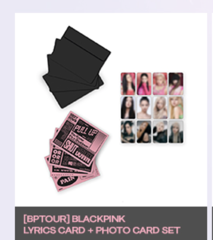 BLACKPINK - ของสะสมงานคอน BLACKPINK WORLD TOUR [BORN PINK] SEOUL - Lyrics card + photo card set - ส่ง เครืองบิน