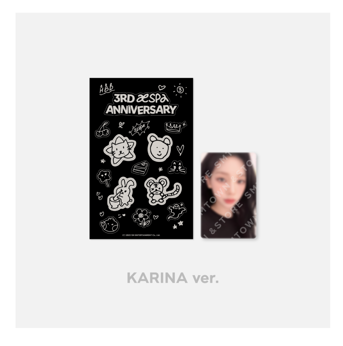 aespa -aespa Debut 3rd Anniversary MD -Sticker & Photocard set แบบ Karina