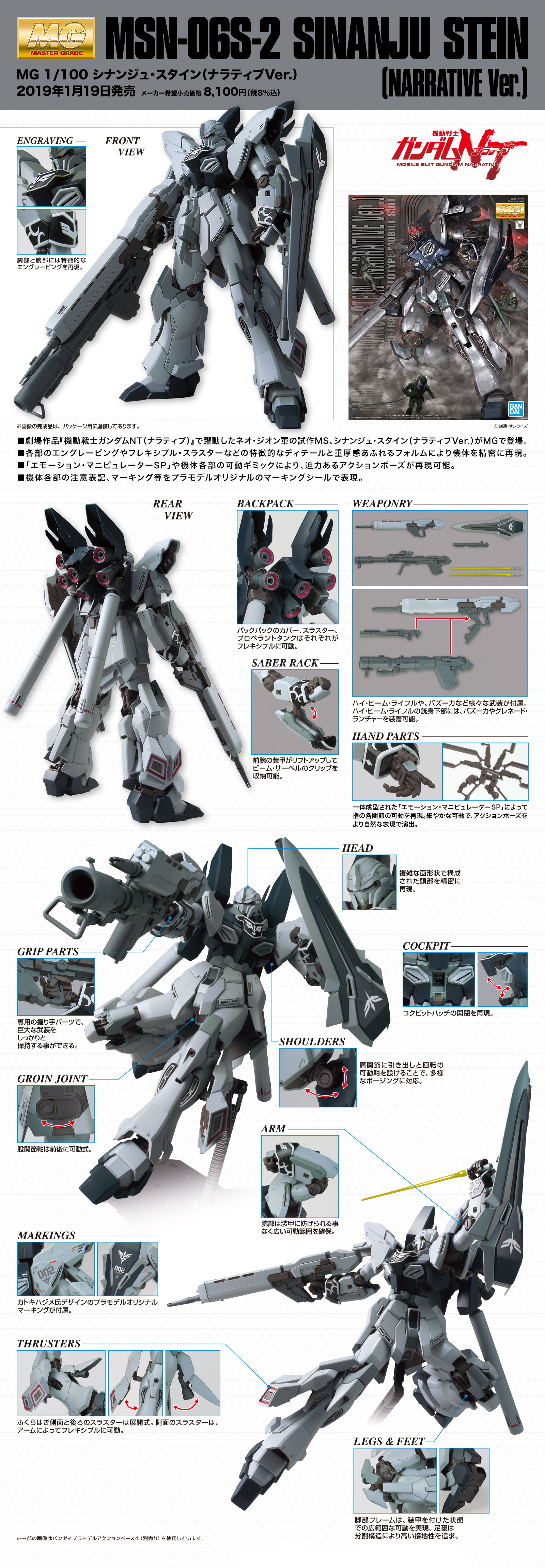 MG 1/100 Sinanju Stein (Narrative Ver.)