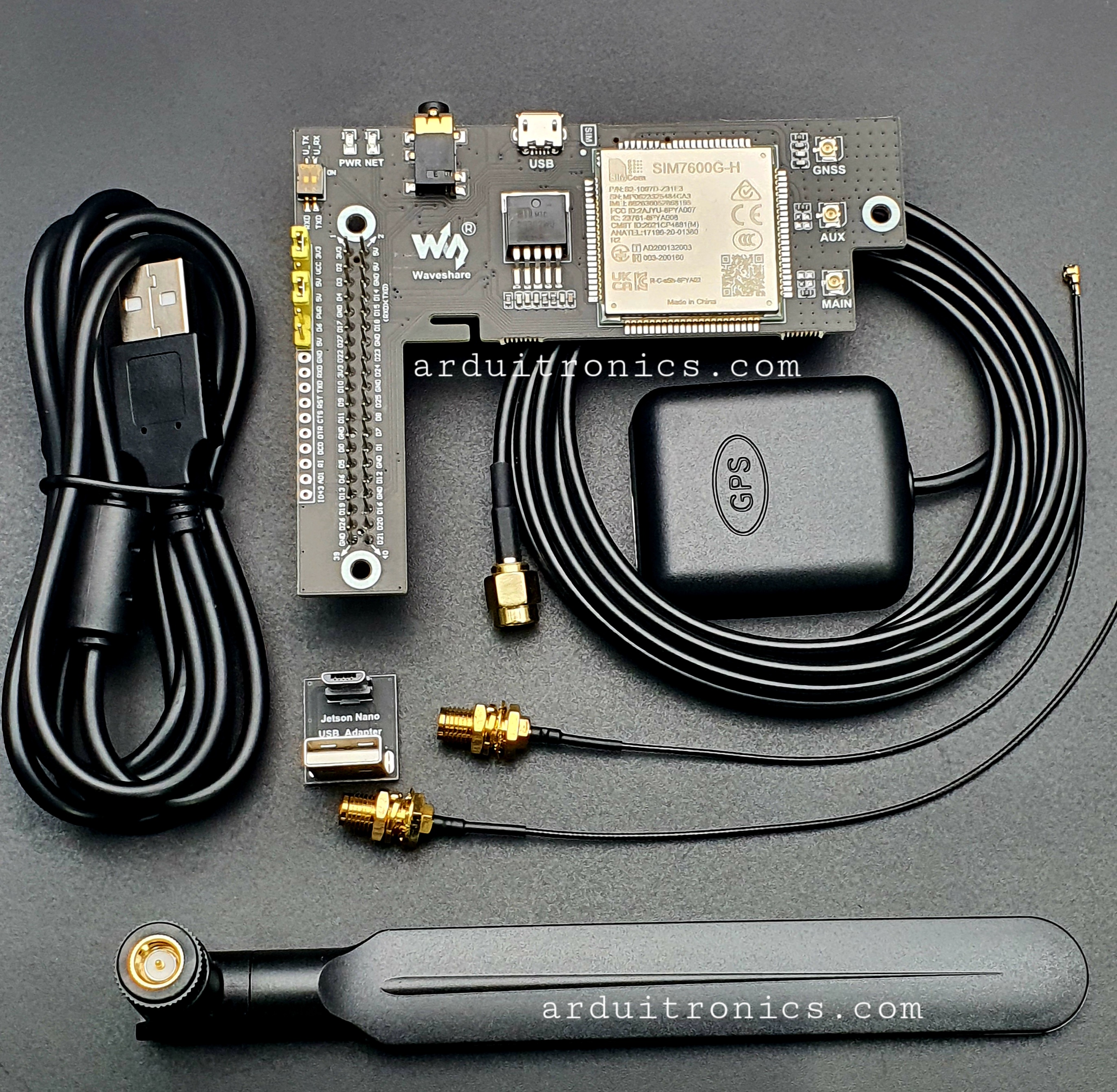 SIM7600G-H 4G / 3G / 2G / GNSS Module for Jetson Nano, LTE CAT4, Global Applicable (แท้จาก Waveshare)