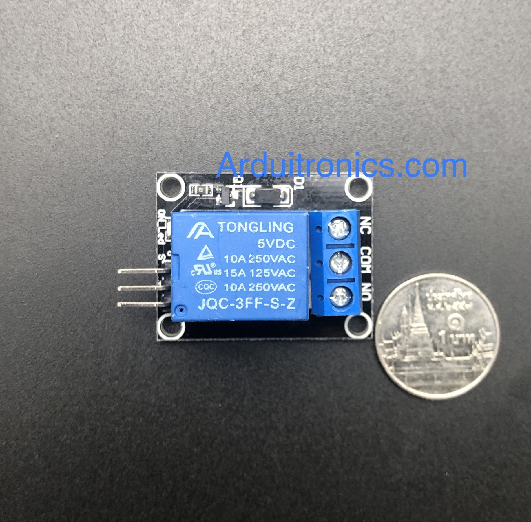5V 1 Channel Relay Module KY-019 (PCB สีดำขนาดเล็กพอดีกับหัวรีเรย์)