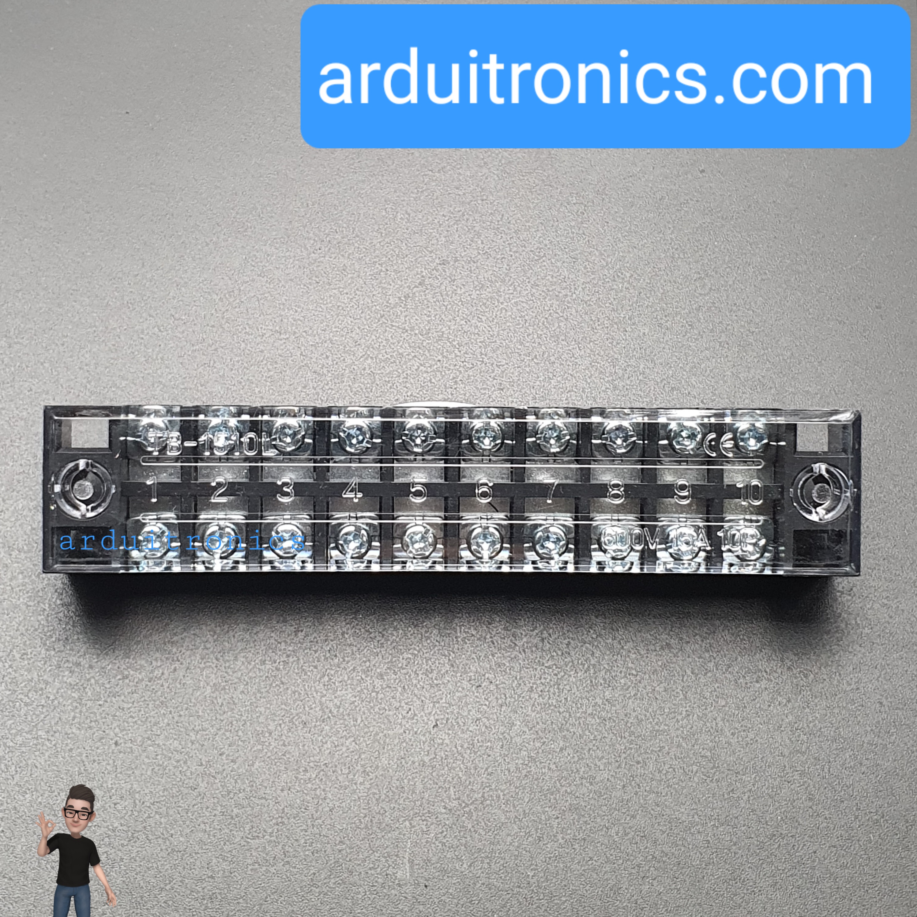 ขั้วต่อ Terminal Block TB-1510 (15A) แบบ 10 ช่อง