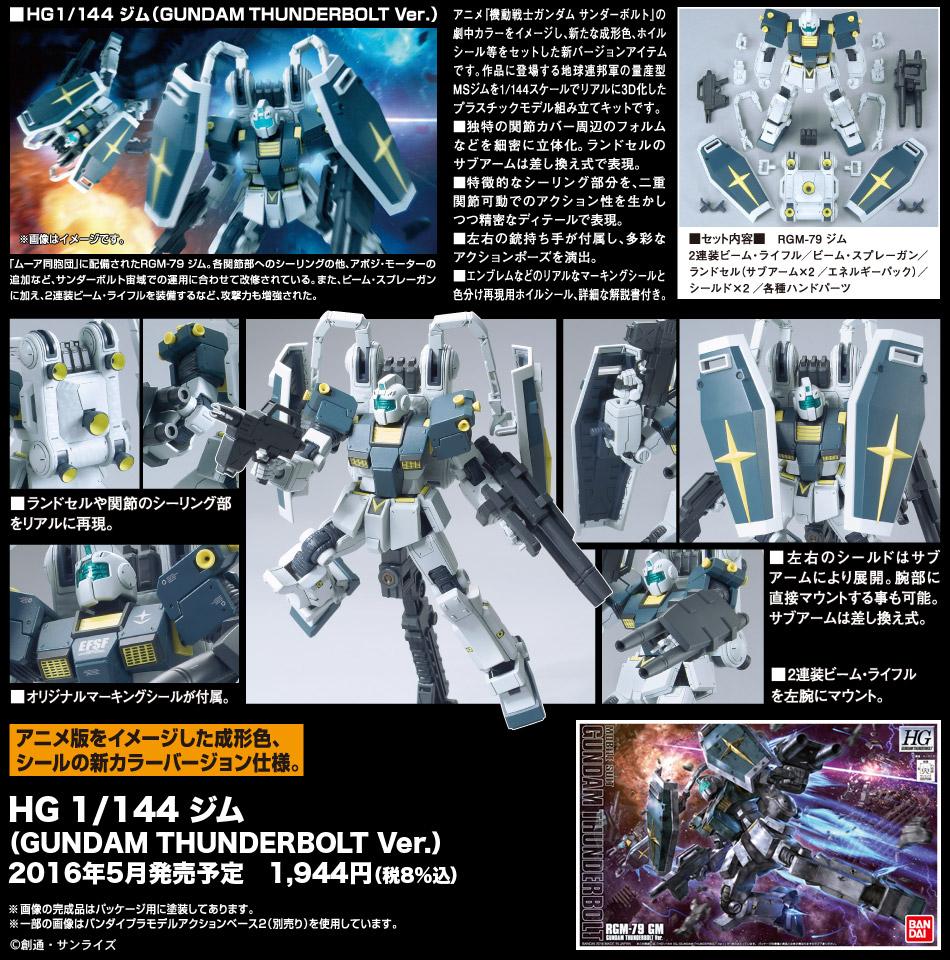 HG 1/144 RGM-79 GM (Gundam Thunderbolt Ver.)