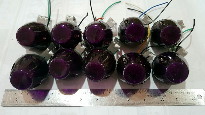 ไฟ ET + ขาเหล็ก สีม่วง 12V / 24V (ราคาต่อ 10 ดวง)