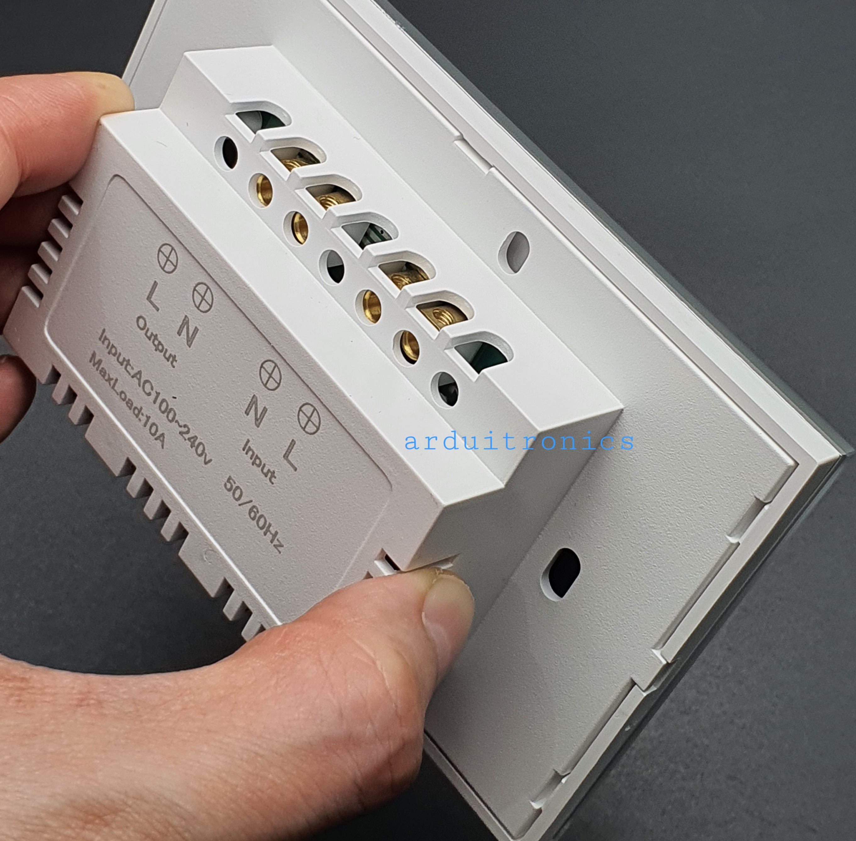 สวิตช์ไฟติดผนังเซ็นเซอร์อินฟราเรด,แผงหน้าจอกระจกเปิดปิดมาตรฐาน US 110V 220V 10A ไฟฟ้าไม่ต้องสัมผัส