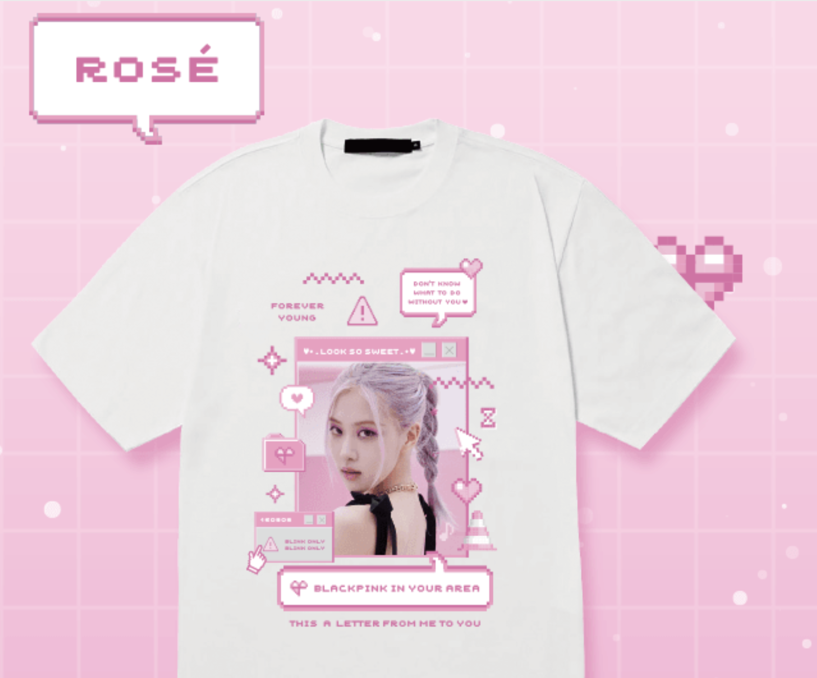 BLACKPINK - BLACKPINK T-SHIRTS_WHITE ระบุชื่อที่ต้องการ