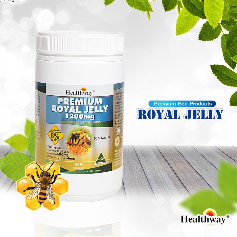 Healthway Royal Jelly 1200 mg เฮลธ์เวย์ รอแยล เจลลี่ นมผึ้งคุณภาพพรีเมี่ยมที่สุด จากออสเตเลีย