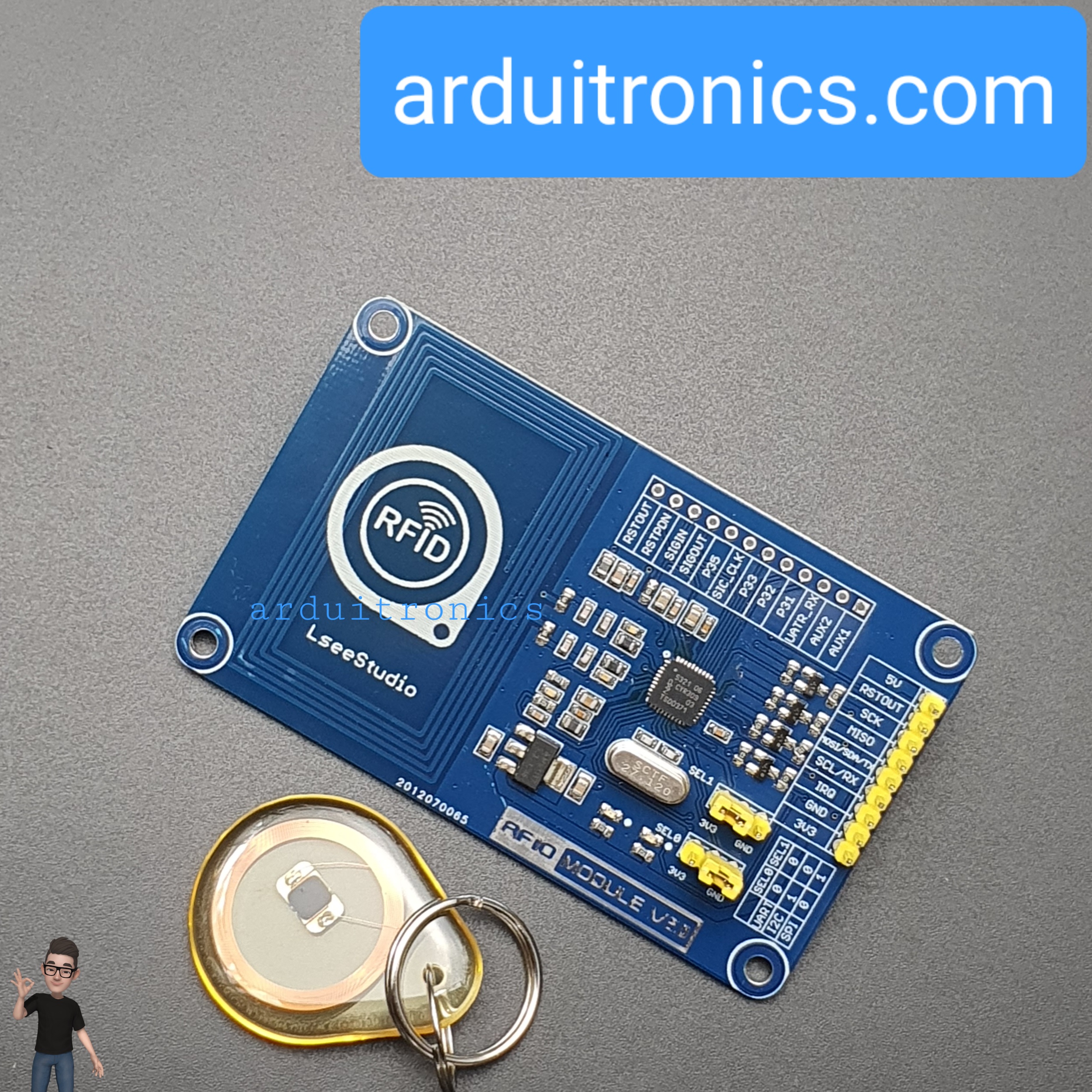 NFC / RFID Module PN532 Development Board + Free RFID Key Tag (ของแท้คุณภาพสูง)