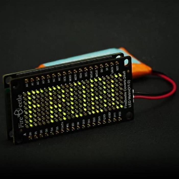24×8 LED Matrix (Green) - FireBeetle Covers (แท้จาก DFRobot)