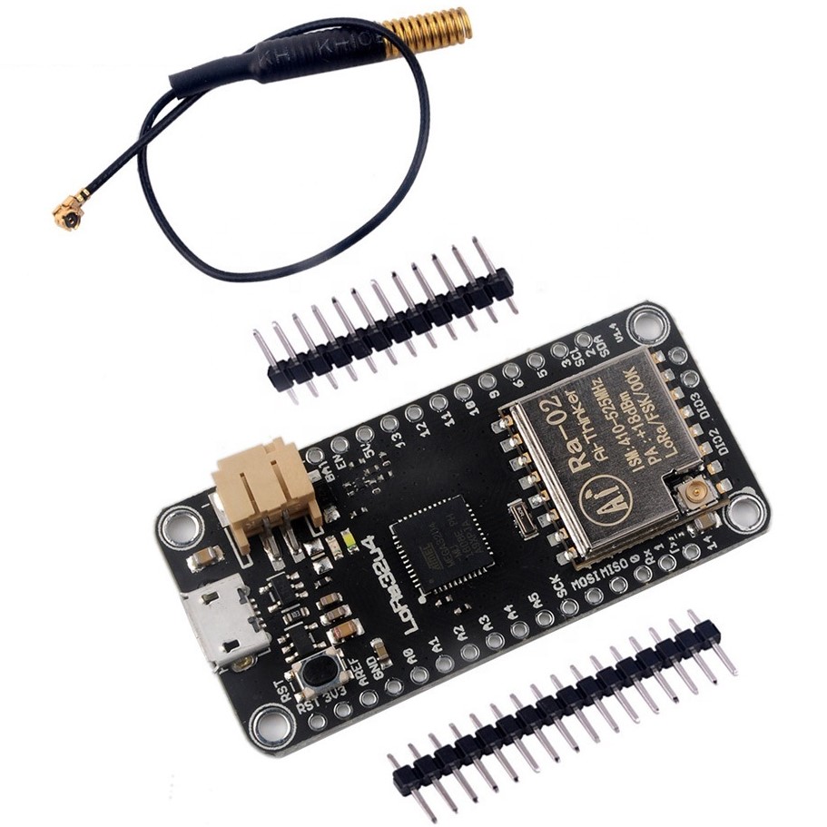 433MHz LoRa32u4 LoRa Development Board ATmega32u4 SX1278 RA-02 1KM Transceiver Module + IPEX Spring Antenna (แถมเสาอากาศ)
