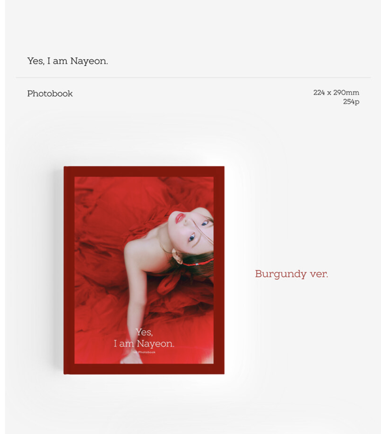 TWICE -나연 - Yes, I am Nayeon. หน้าปก Sky ver แบบ ส่งทางเรือ