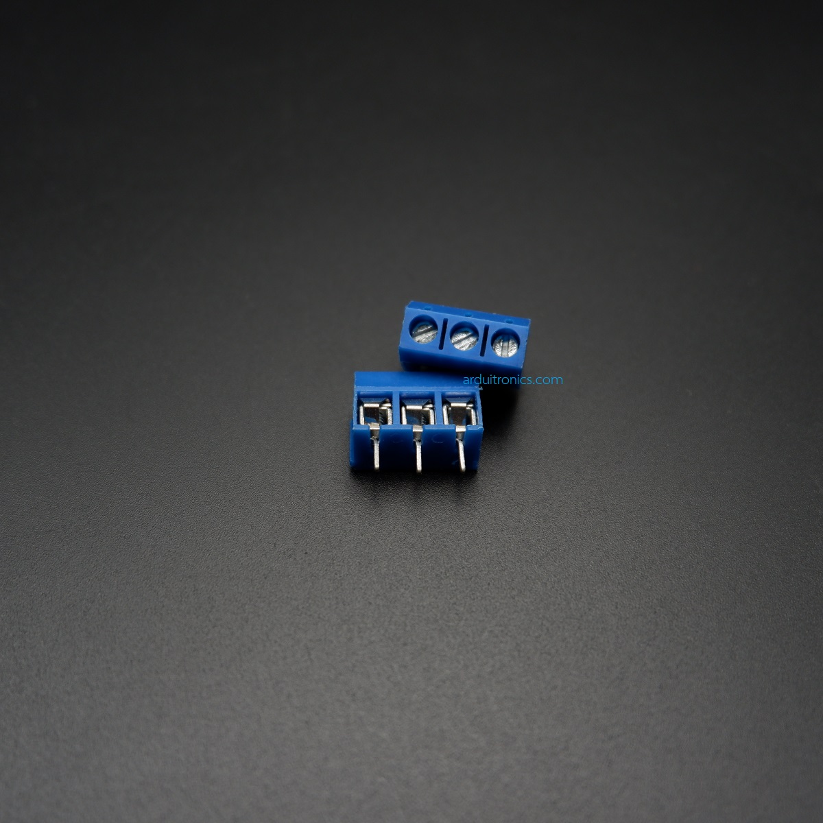 Screw Terminal Block 3 Pin Connector 5mm Pitch คอนเน็คเตอร์แบบสกรูหมุน 3 ขา สีน้ำเงิน ระยะห่างระหว่างขา 5 มม. (จำนวน 1 ชิ้น)