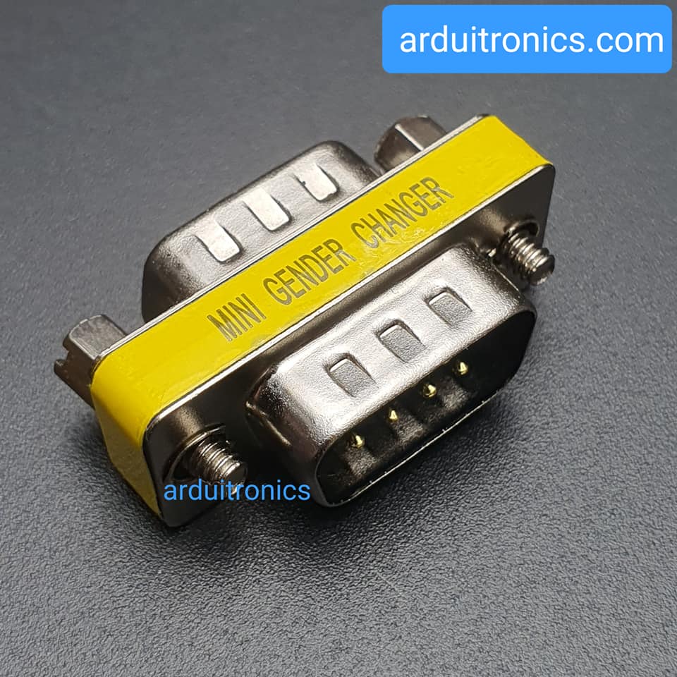 RS232 9 Pin Com Port DB9 Adapter Head Male To Male (DB9 เฉพาะหัว ตัวผู้ - ตัวผู้) จำนวน 1 หัว