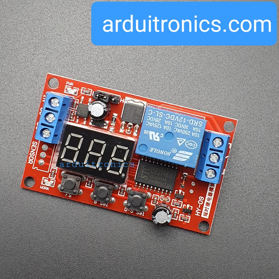 โมดูลรีเลย์ หน่วงเวลา เปิด/ปิด 12V High/Low Level Trigger แบบ 18 ฟังชั่น