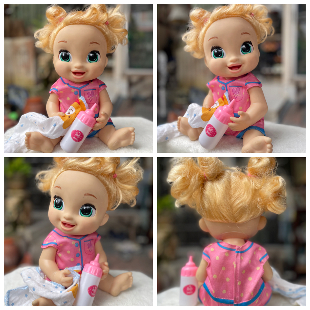 ตุ๊กตาเบบี้อไลฟ์ 12 นิ้ว Baby Alive ตุ๊กตาดูดนมได้ พูดได้ ลืมตา หลับตา แขนขาขยับได้