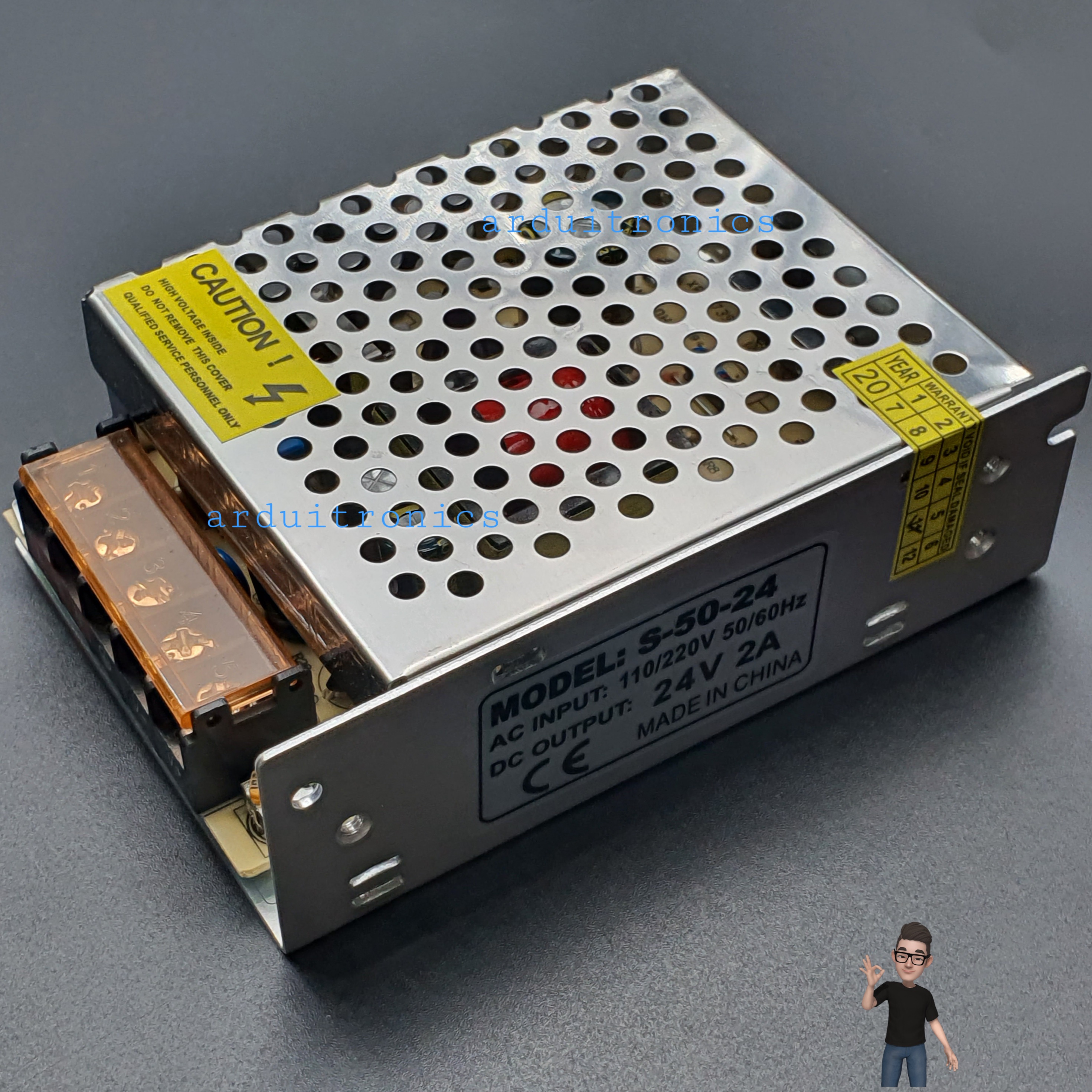 Switching Power Supply 24V 2A 50W (110 x 77 x 36mm)
