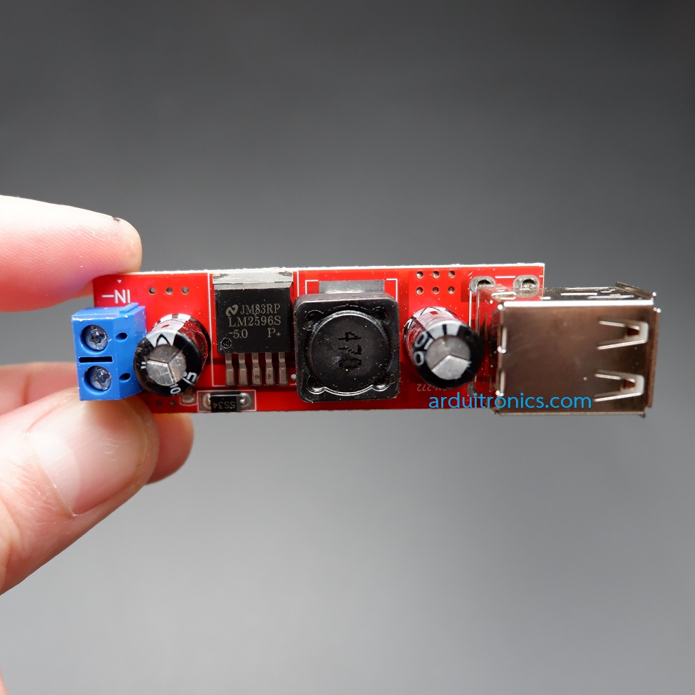 Dual USB DC-to-DC Step Down Module (9V-36V to 5VDC 3A) โมดูล Step Down 9-36V เป็น 5V แบบ 2 USB Port กระแสสูงสุด 3A