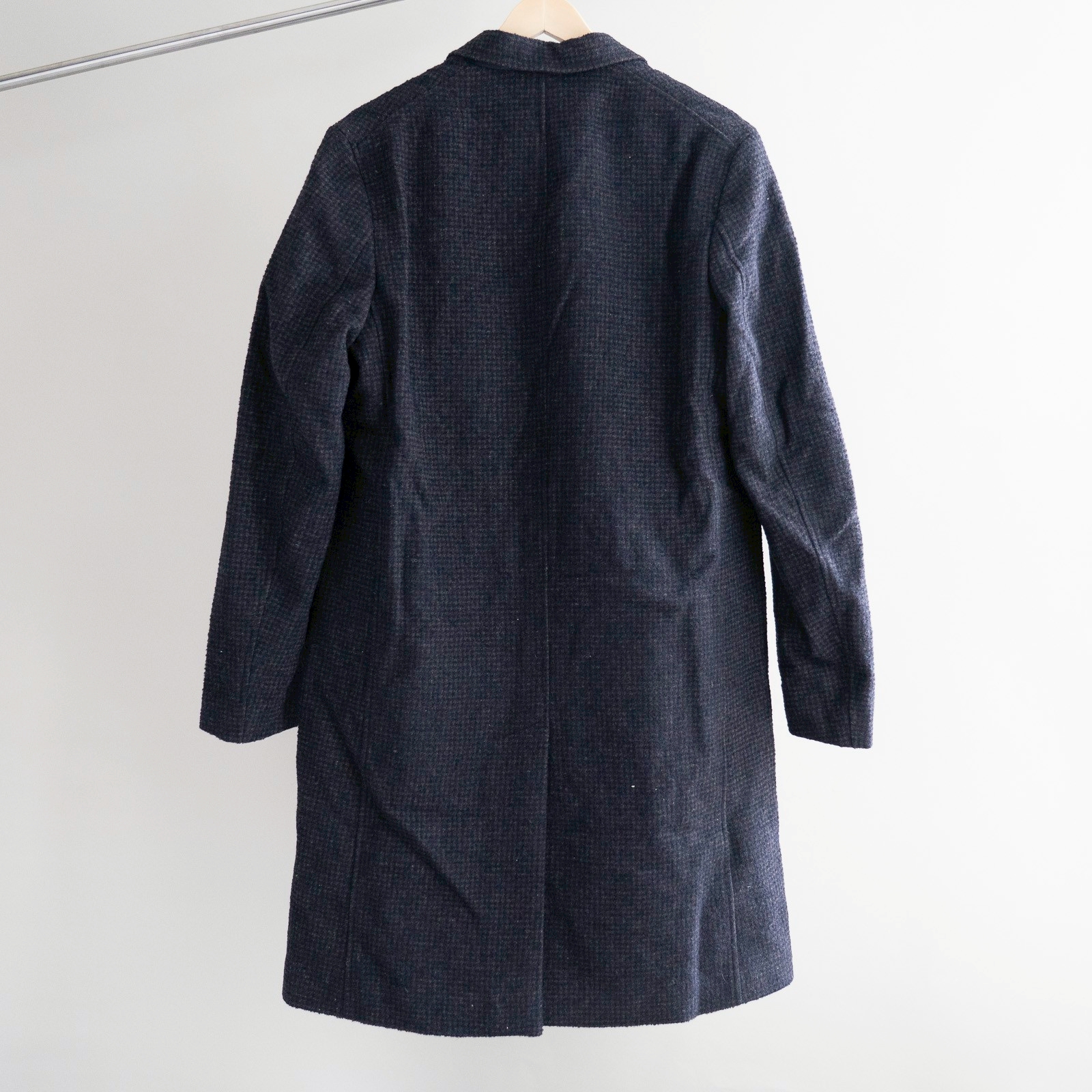 Waldo Recycled Check Coat – Dark Brown