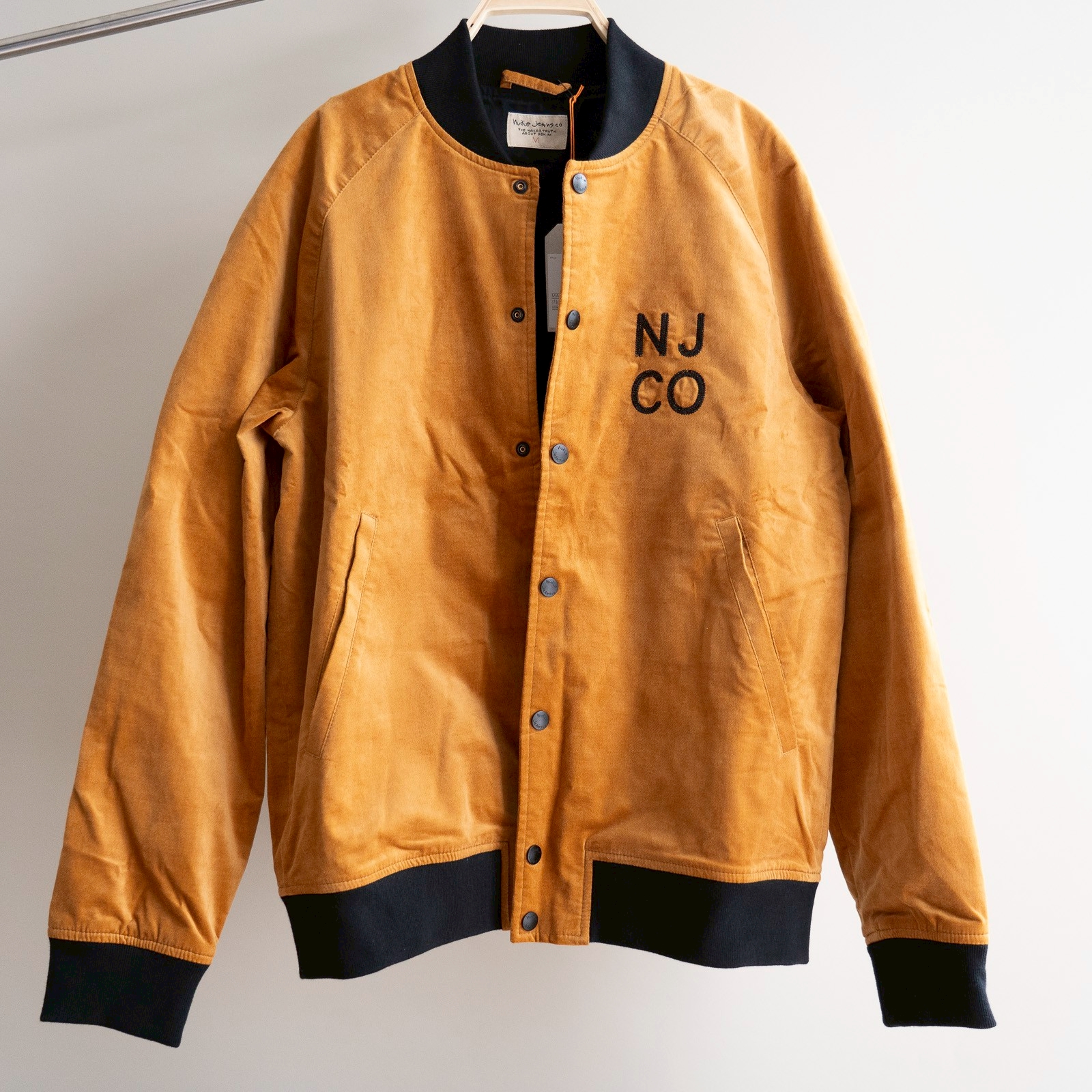 Mark Velvet Baseball Jacket - Dandelion