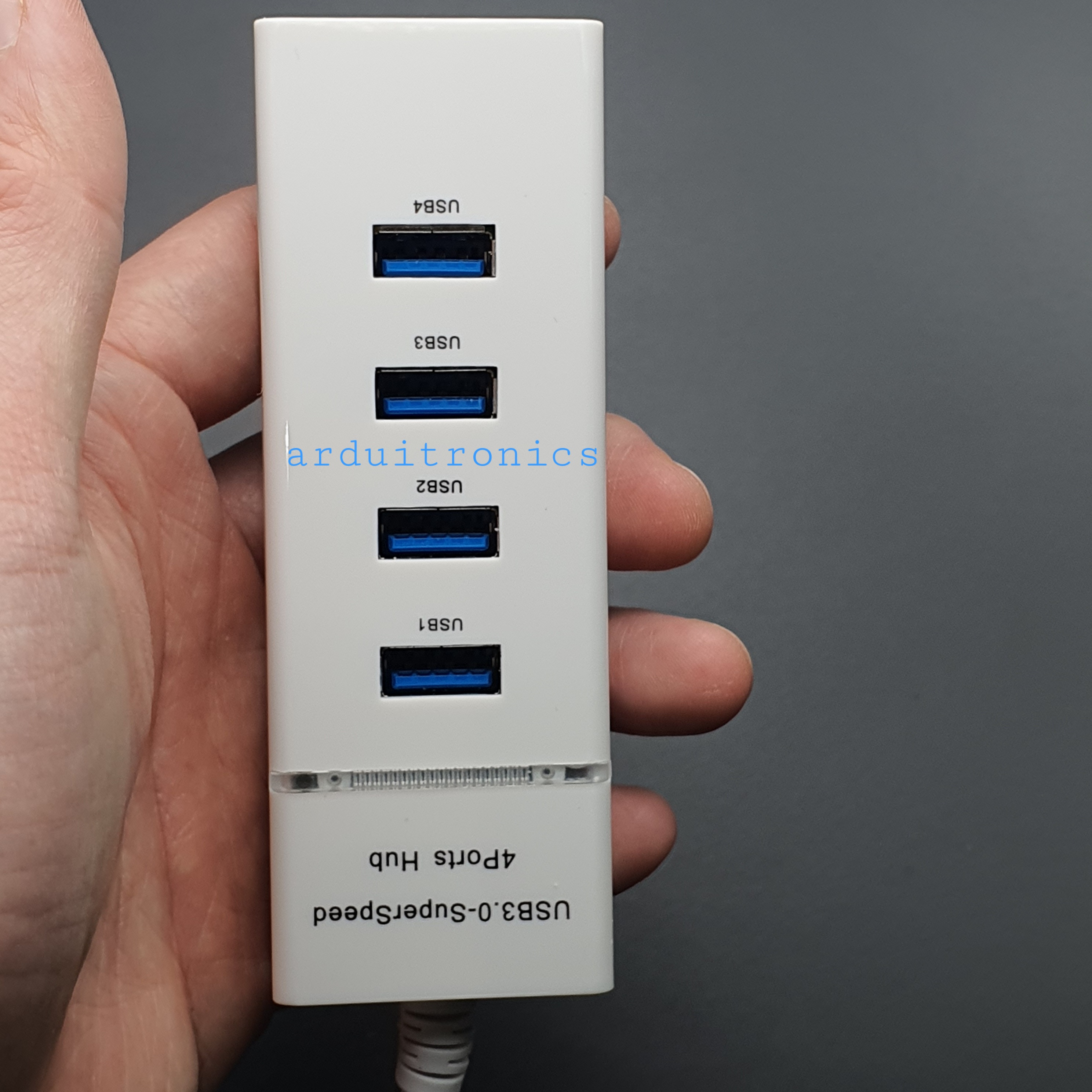 4 Ports USB Hub Super-speed USB3.0 ( White )