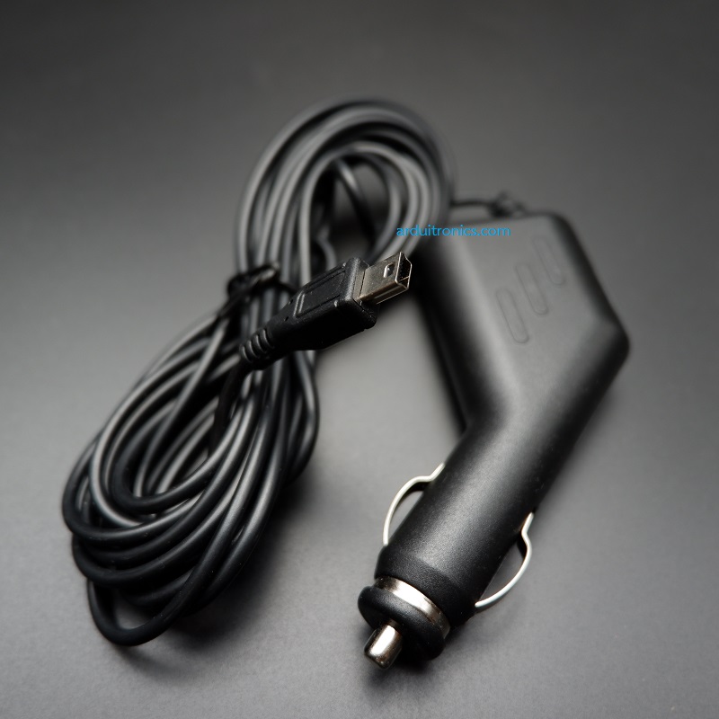 สาย Mini USB Charger มีหัวต่อเสียบกับที่เขี่ยบุหรี่ในรถ (ยาว 3.5 เมตร)
