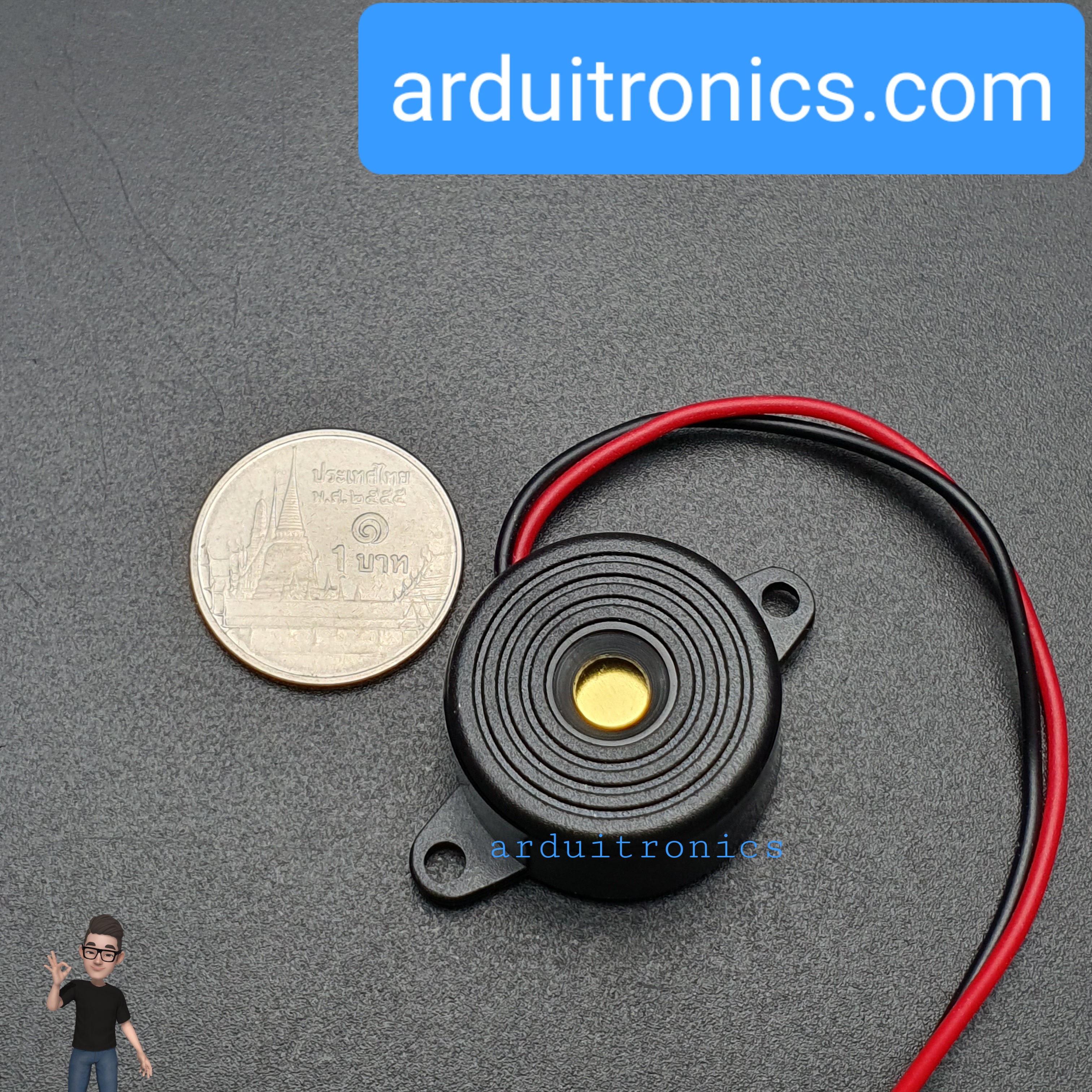 High Decibel Active Buzzer 3-24V 95DB Piezoelectric Buzzer Alarm SFM-20B