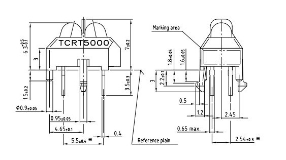 TCRT5000 / TCRT5000L Sensor Head (Reflective Infrared Optical Sensor Photoelectric Switches)