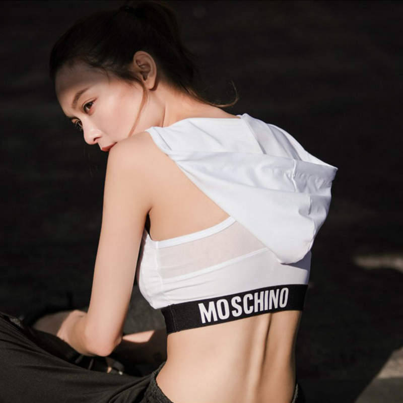 Pre-order เสื้อออกกำลัง Sport Bra Hoodie สำหรับ ฟิตเนส โยคะ วิ่ง ปั่นจักรยาน มี 2 สี sz S-L